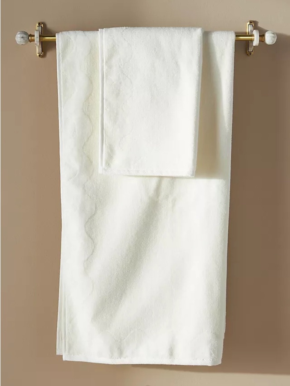 Maeve by Anthropologie Scalloped Cotton Bath Towels, Set of 2